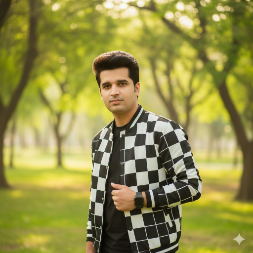 standing confidently outdoors