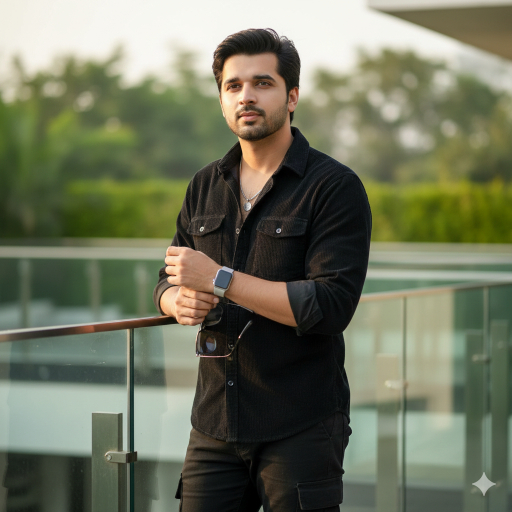 half-body cinematic portrait