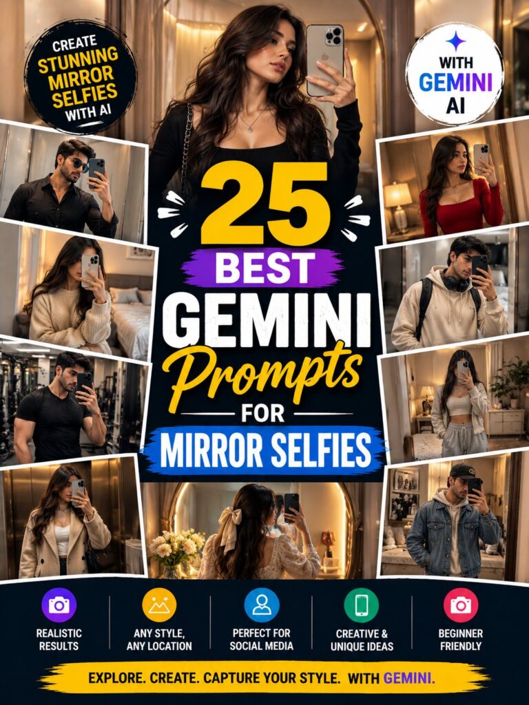 25 Best Gemini Prompts for Mirror Selfies