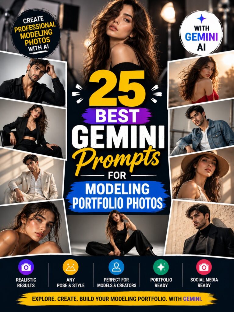 25 Best Gemini Prompts for Modeling Portfolio Photos