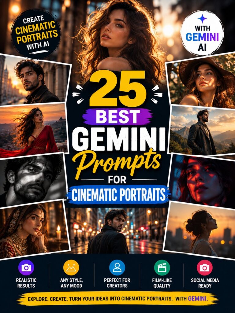 25 Best Gemini Prompts for Cinematic Portraits