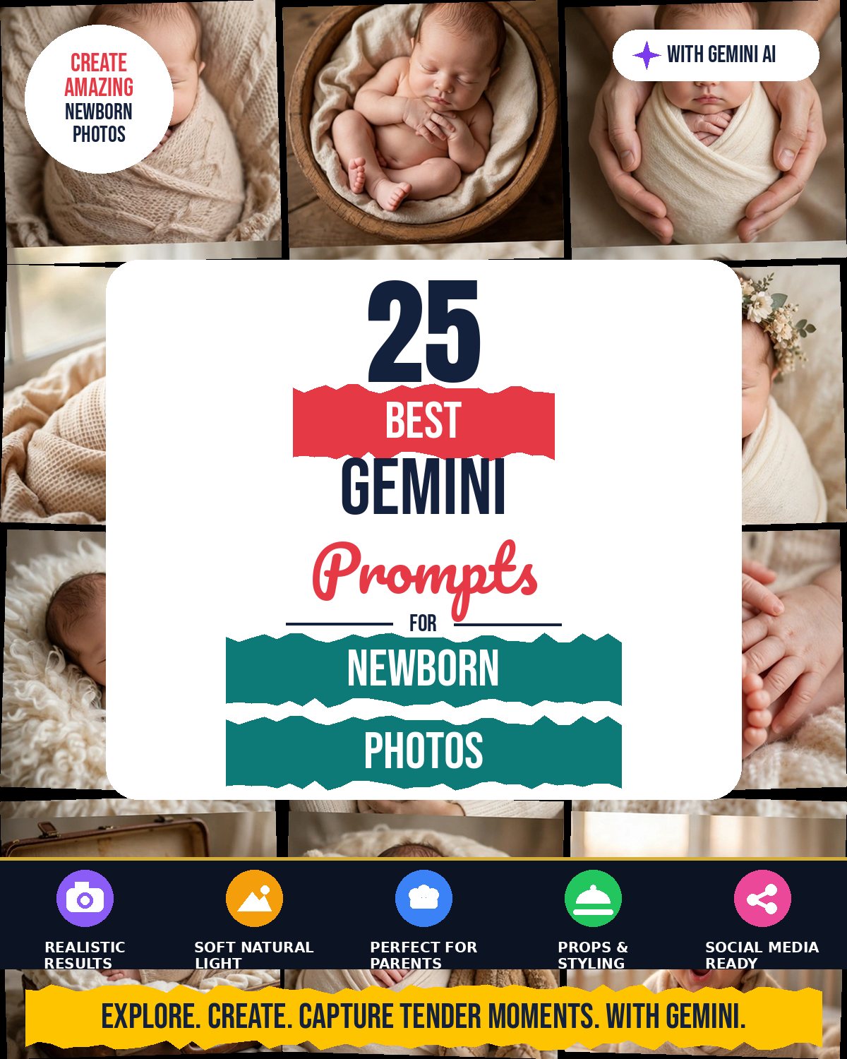 25 Best Gemini Prompts for Newborn Photos