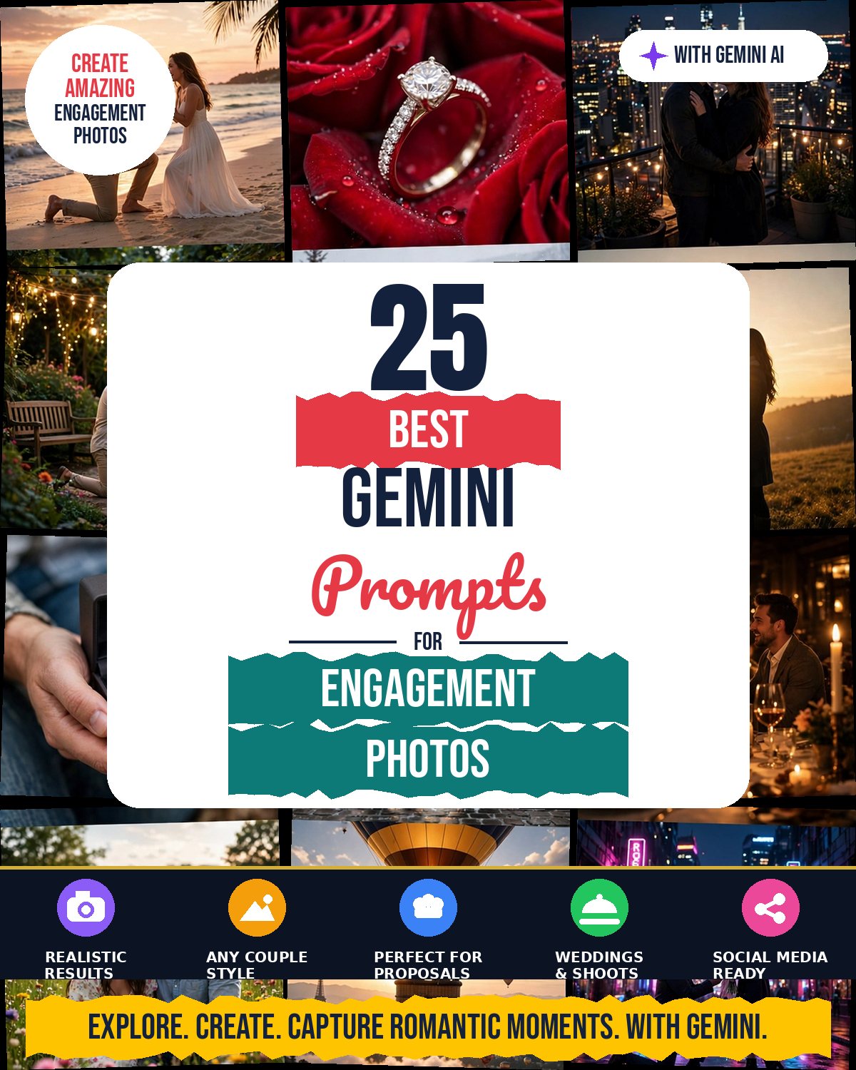25 Best Gemini Prompts for Engagement Photos