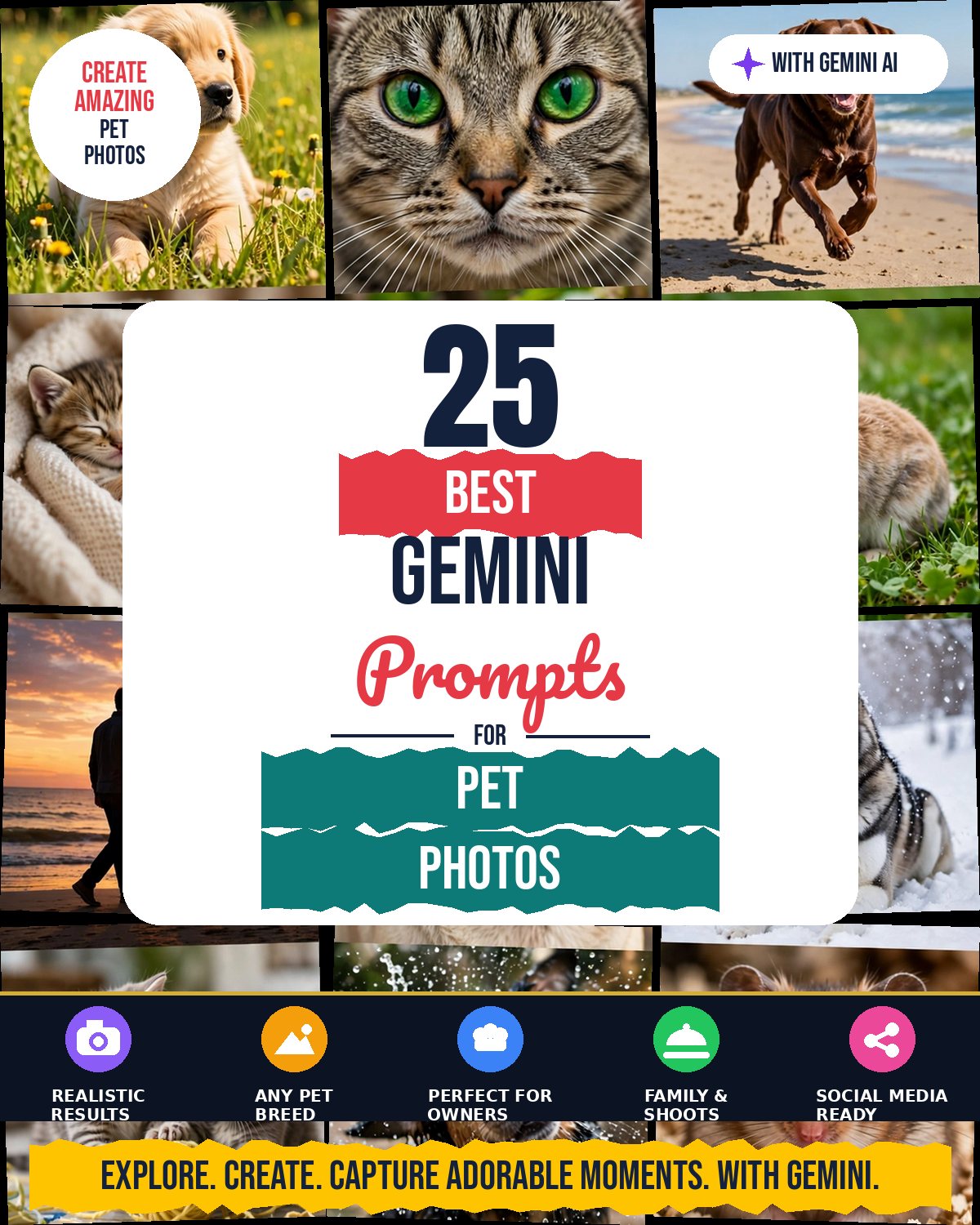 25 Best Gemini Prompts for Pet Photos